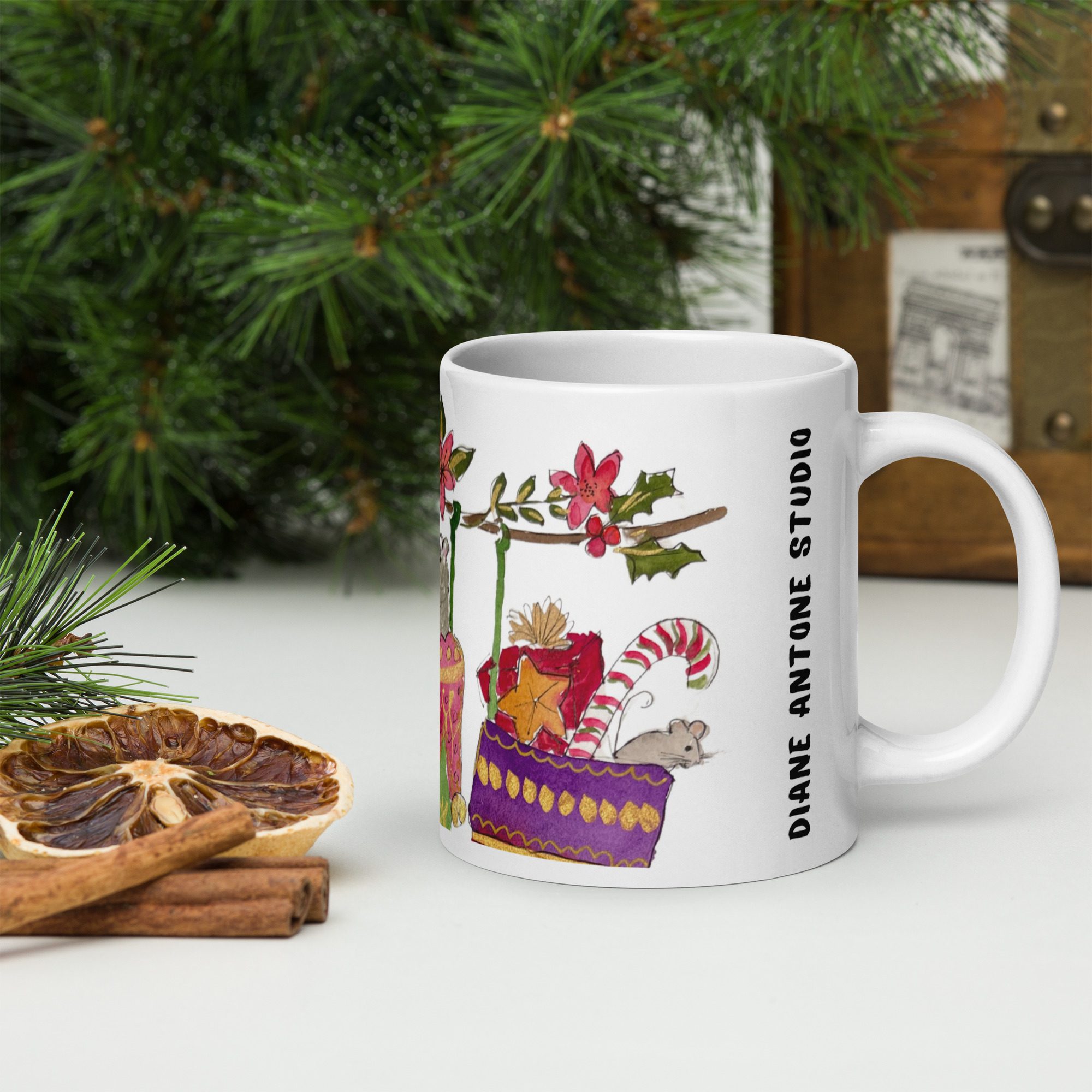 Christmas 2024 “Three Stockings Mice" Mug