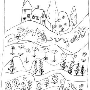 Whimsical Landscape Sketch