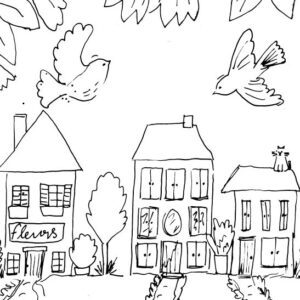French Street Scene Sketch II