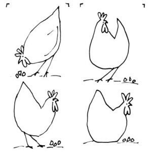 Chicken Bookmarks Sketch
