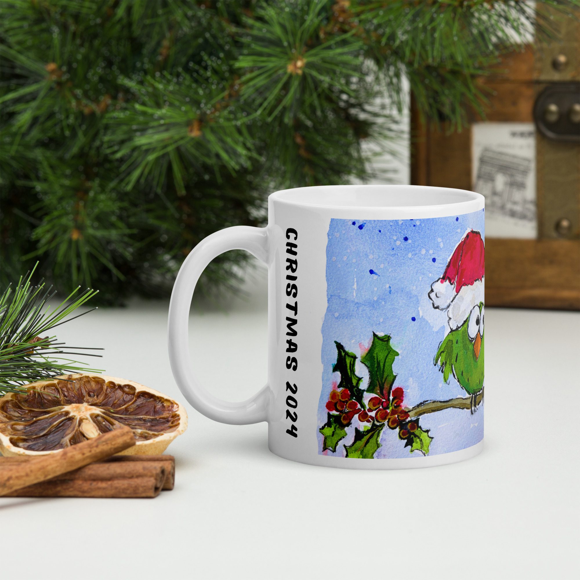 Christmas 2024 "Two Blobby Birds" Mug - Image 2