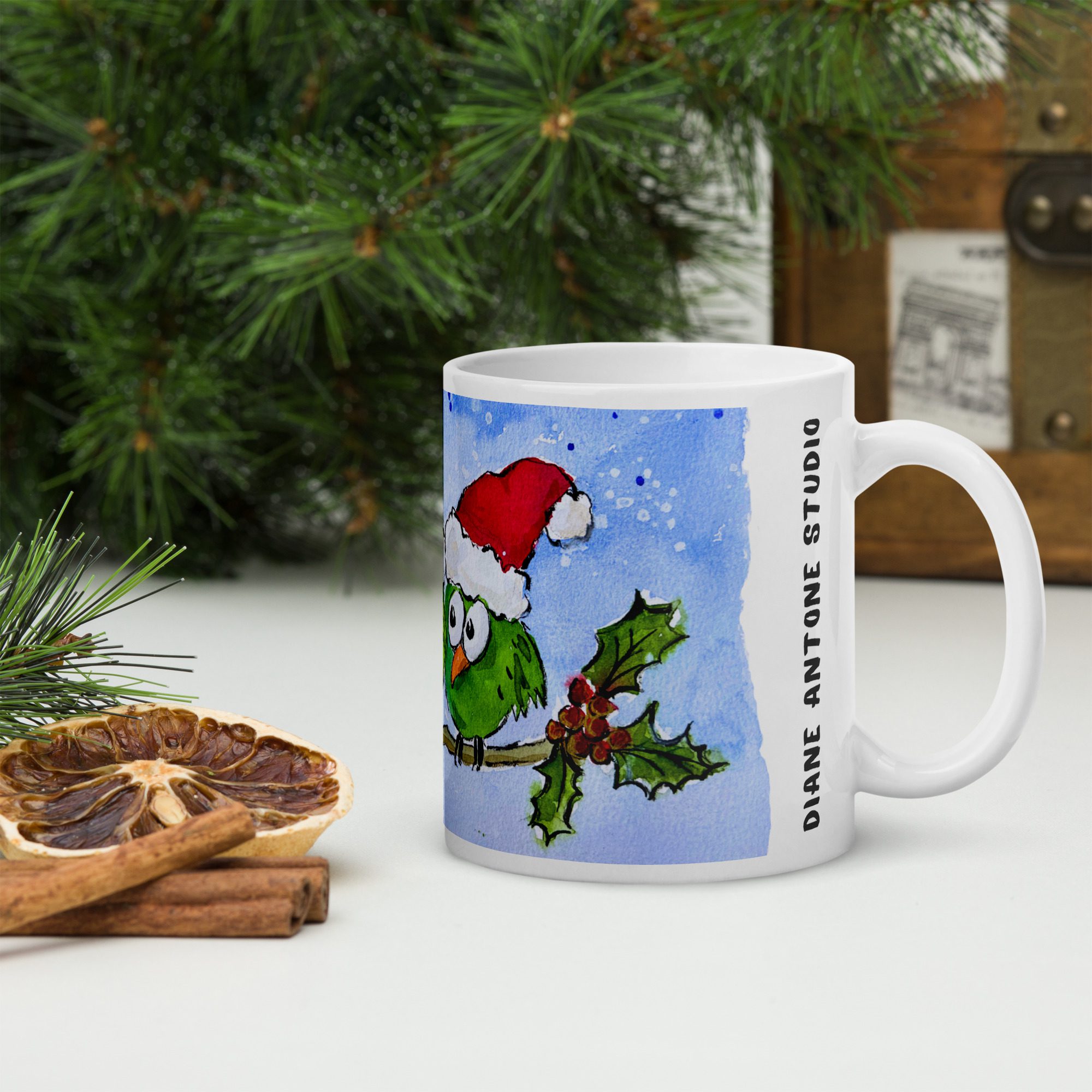 Christmas 2024 "Two Blobby Birds" Mug - Image 3