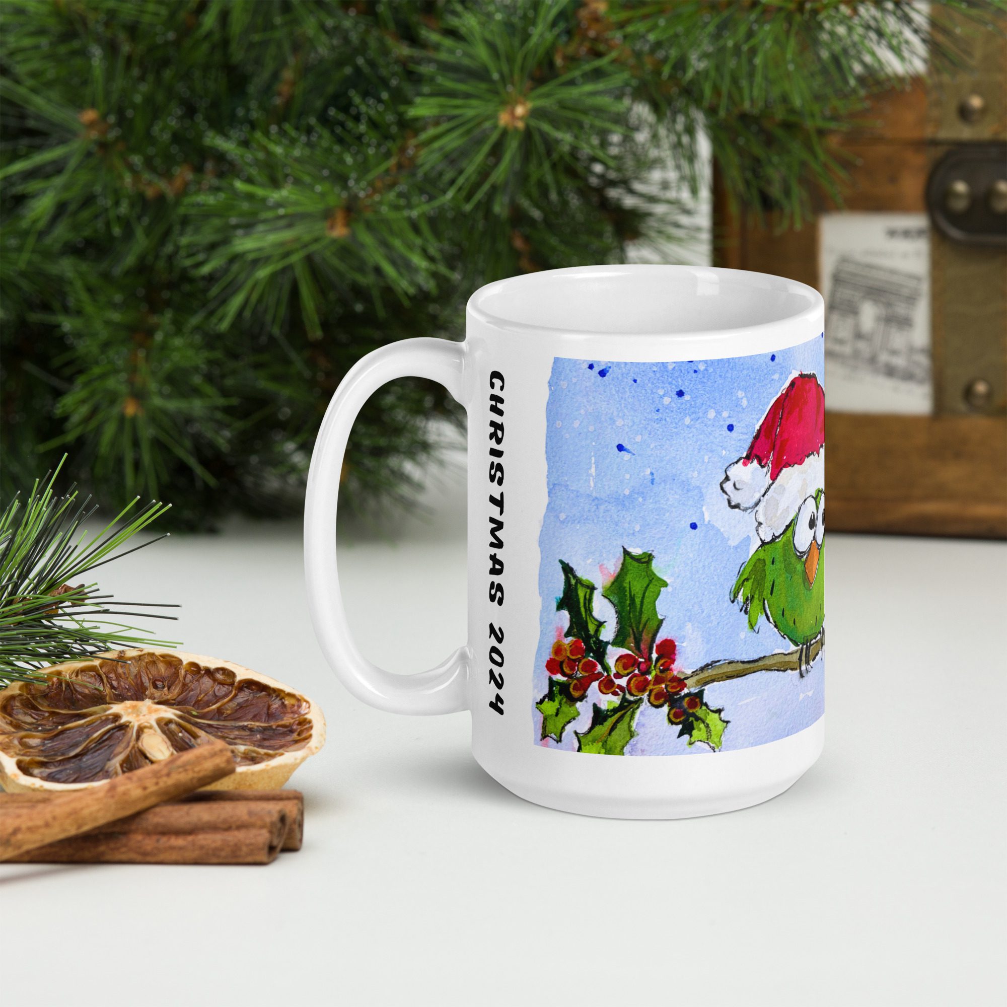 Christmas 2024 "Two Blobby Birds" Mug - Image 5