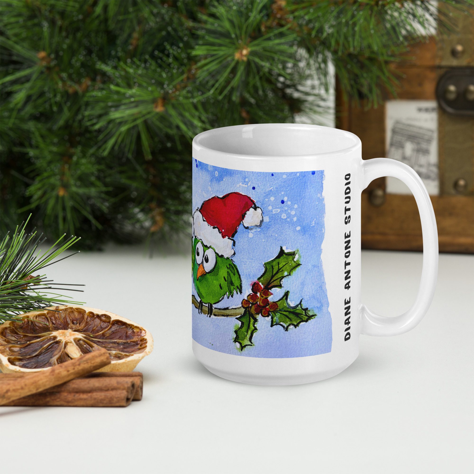 Christmas 2024 "Two Blobby Birds" Mug - Image 6